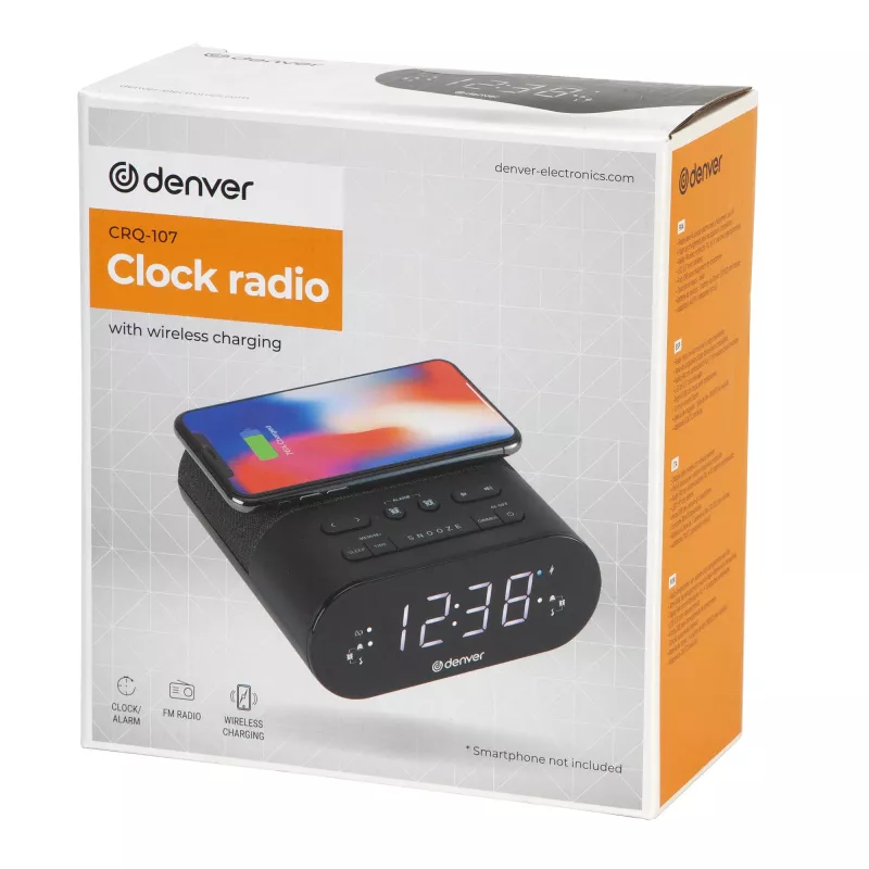 Denver CRQ-107 digitaalinen herätyskello musta
