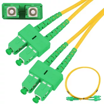 Extralink SC/APC - SC/APC duplex yksimuotokuitu patch-kaapeli G.657A1 3mm 3m