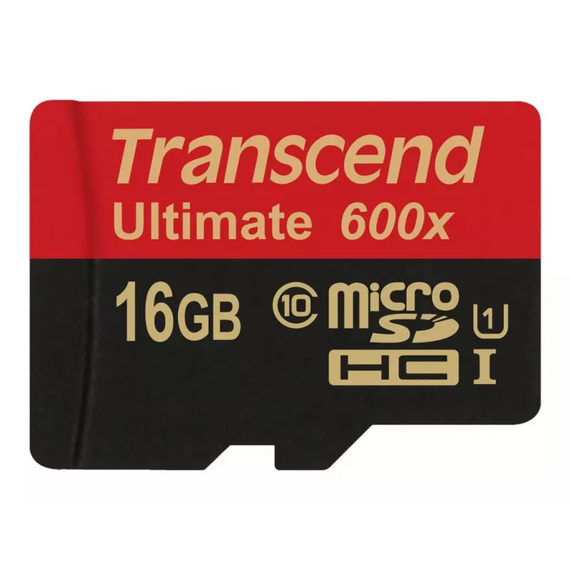 Transcend microSDHC MLC 16GB Class 10 UHS-I 600x + SD-adapteri