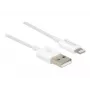 USB-data- ja latauskaapeli DeLOCK 83000 iPhone iPad iPod valkoinen 1 m