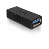 DELOCK USB 3.0-A sovitin USB-A - USB-A musta, USB 3.0 tiedonsiirto