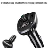 USAMS US-CC115 C21 auto-FM-lähetin kaksois-USB-laturilla, Bluetooth 5.0, 3,4 A, musta
