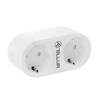 Tellur WiFi AC kaksoispistorasia, energiankulutuksen mittaus, 16A, 2400W