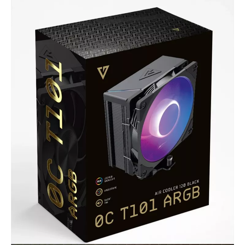 MODECOM Volcano 0C T101 ARGB prosessorin ilmajäähdytin 12 cm musta