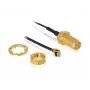 Koaksiaalikaapeli DeLOCK 88824 0,35 m MHF (I-PEX) RF SMA musta