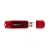 USB-muistitikku Intenso 128 GB USB Type-A 2.0 Punainen Läpinäkyvä
