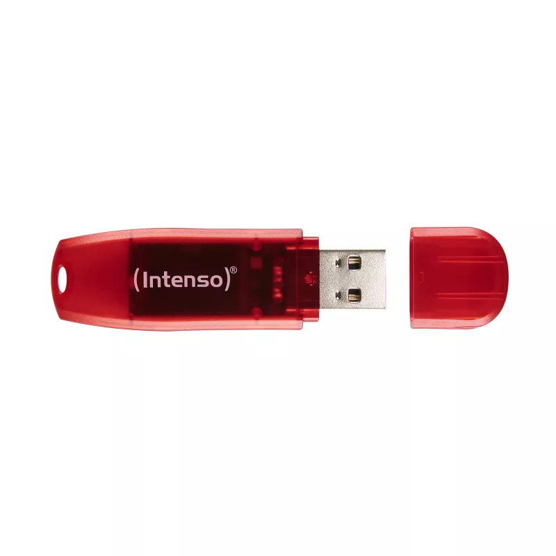 USB-muistitikku Intenso 128 GB USB Type-A 2.0 Punainen Läpinäkyvä