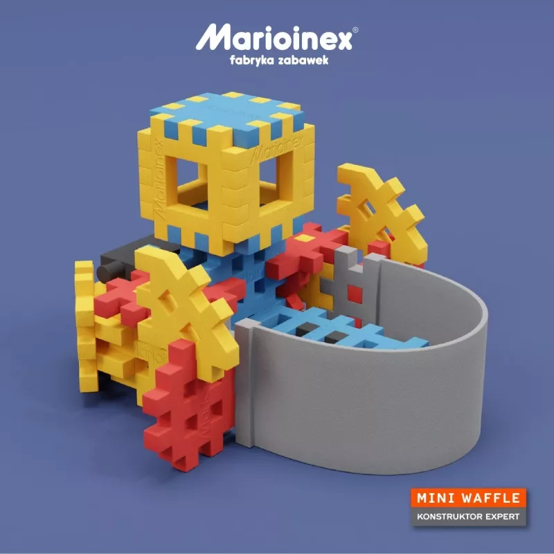 Rakennussarja Marioinex Mini Waffle Constructor – 141 osaa, monivärinen, yli 5-vuotiaille lapsille