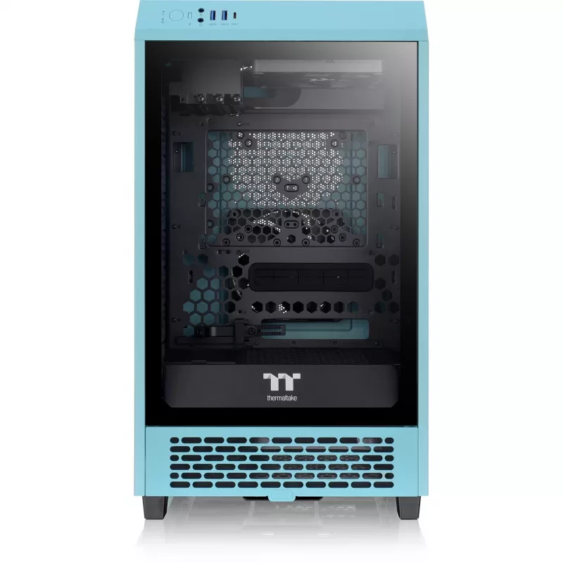 Thermaltake The Tower 200 turkoosi karkaistu lasi