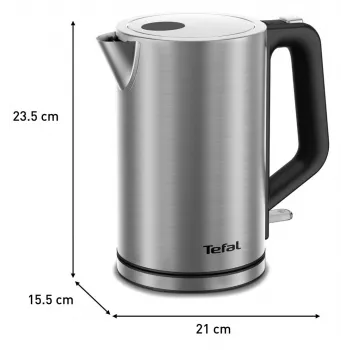Sähköinen vedenkeitin Tefal KI513D10 ruostumaton teräs 1,7 L 2200 W, johdoton, 360°-jalusta