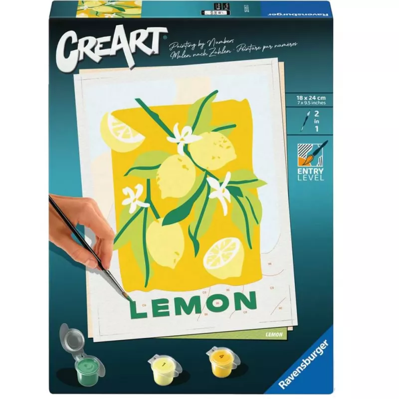 Ravensburger CreArt maalaussetti – Sitruunat (Design 25515) kankaalle maalattaviin projekteihin