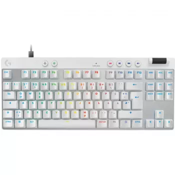 Logitech G PRO X TKL RAPID pelinäppäimistö, QWERTZ-asettelu, valkoinen (920-013240)