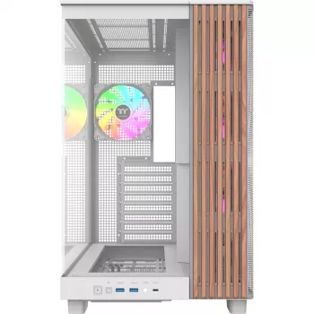 PC-kotelo Thermaltake View 380 XL WS ARGB Snow White — Midi-Tower, ATX-tuki, ikkunalla