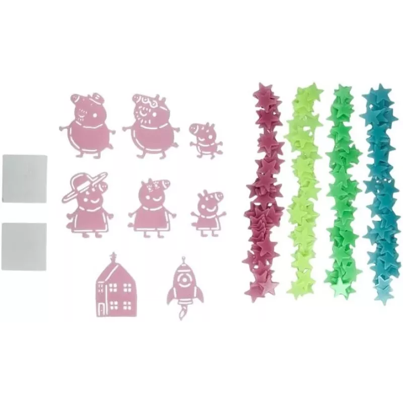 Seinä tarra Hasbro Peppa Pig PP13870PP Glow in the Dark Stars