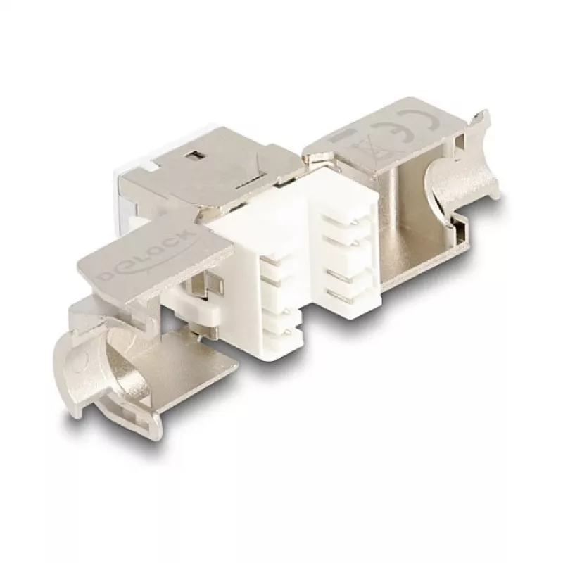 DeLOCK 88119 Keystone-moduuli litteä valkoinen RJ-45 10 kpl