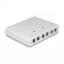DeLOCK 67052 Keystone-pinta-asennuskotelo kuitumoduuleille, 6-porttinen, valkoinen