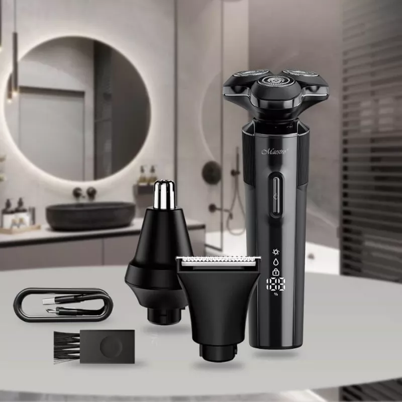 Parranajosarja Maestro MR-678 3-in-1 USB 90 min. ladattava trimmeri parranajokone groomer