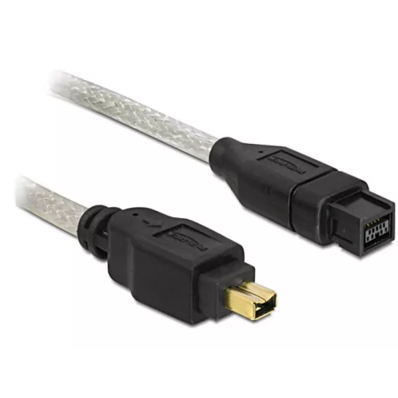 FireWire A/B -kaapeli DeLOCK 82588 1,0 m harmaa