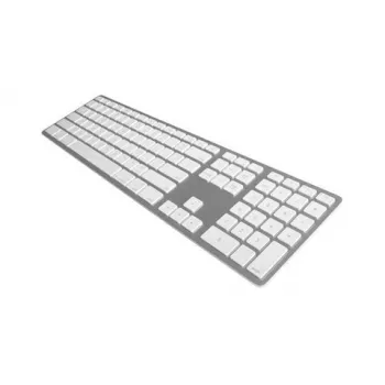 Näppäimistö Matias Mac Silver FK418BTS-UK — kompakti muotoilu, USB-liitäntä