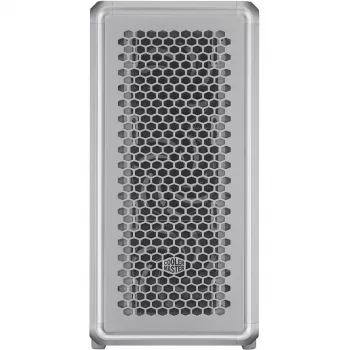 PC-kotelo Cooler Master MasterFrame 600 Midi Tower hopea — ATX/Micro-ATX/ITX, karkaistu lasi, tukee 3x140 mm etutuulettimia