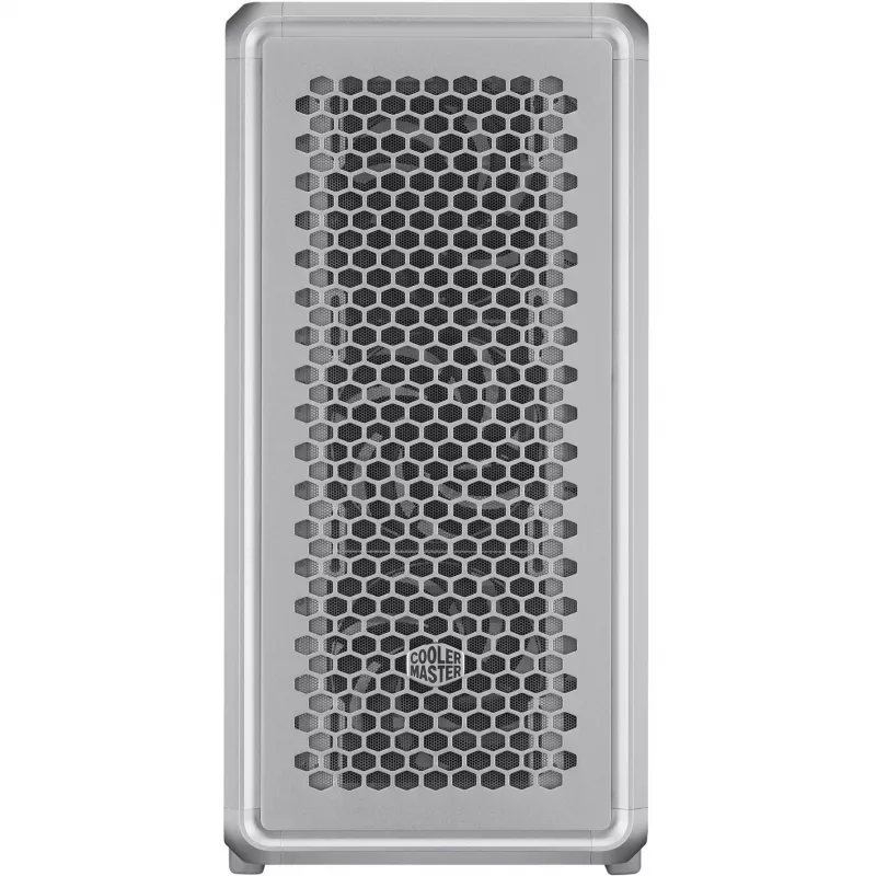 PC-kotelo Cooler Master MasterFrame 600 Midi Tower hopea — ATX/Micro-ATX/ITX, karkaistu lasi, tukee 3x140 mm etutuulettimia