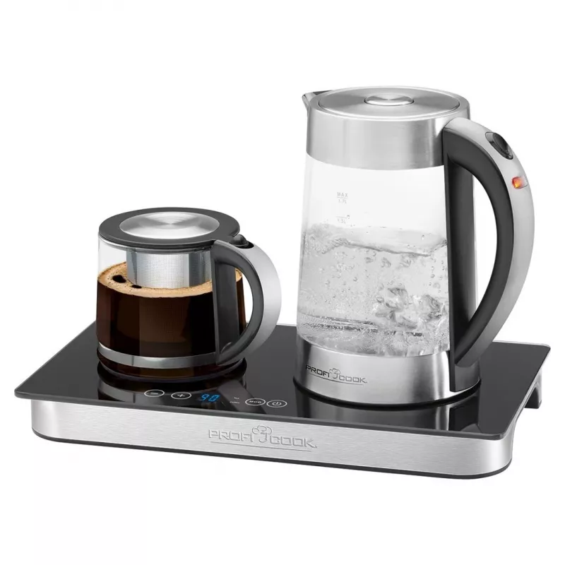 ProfiCook PC-TKS 1056 -vesikattila 1,7 l musta, ruostumaton teräs, läpinäkyvä