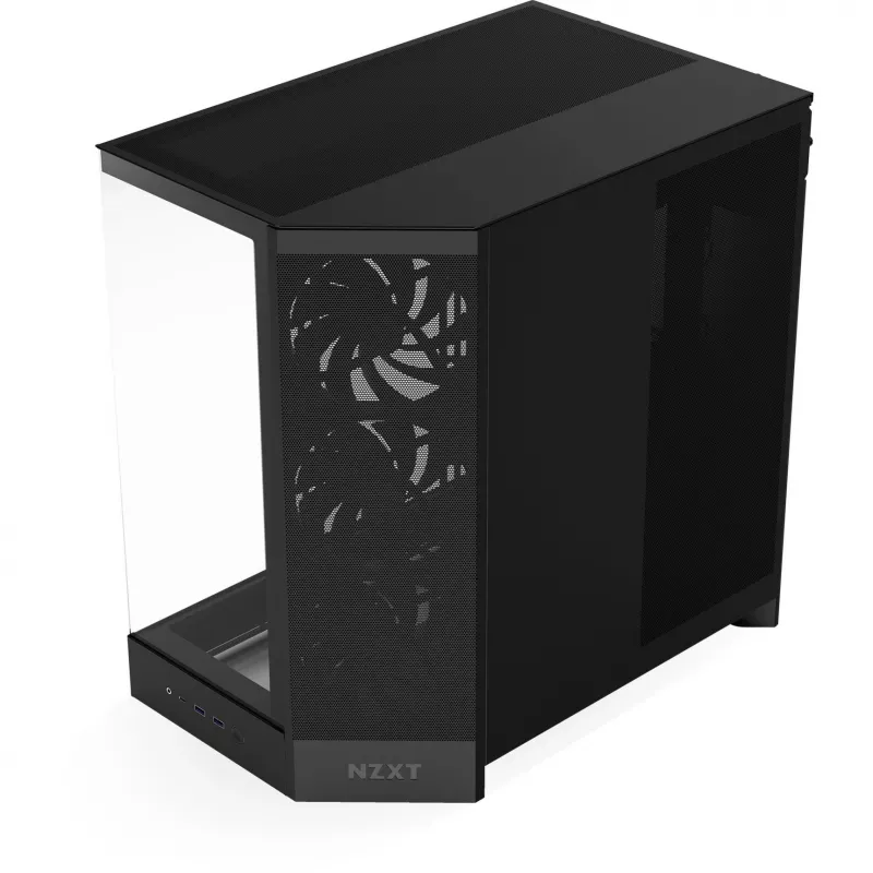 NZXT H9 Air Flow (2025) suuri kaksikammioinen Mid Tower -kotelo - musta