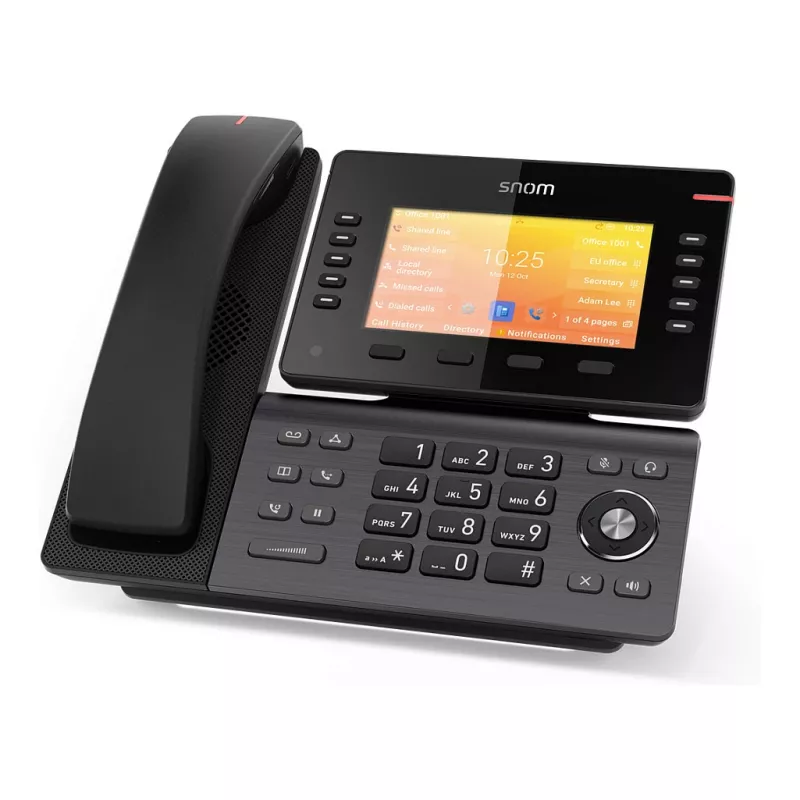 Snom D892M, IP-puhelin, musta, pöytä-/seinäasennus, Linux, TFT, 12,7 cm (5
