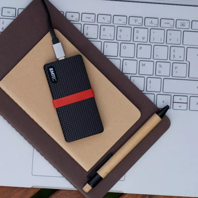 SSD Emtec 256GB USB Type-C 3.2 Gen 1 musta punainen X200