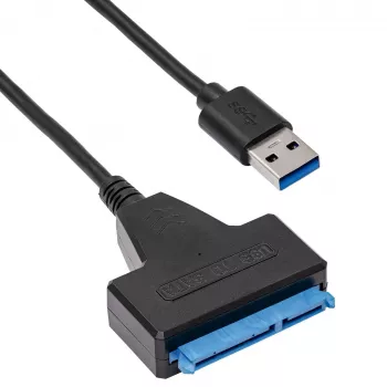 Akyga AK-CA-86 SATA–USB-A 3.0 -adapterikaapeli 2,5 tuuman asemille, 0,3 m, musta