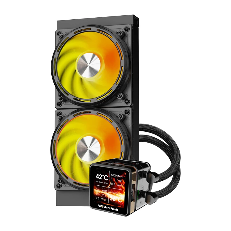 CPU-vesijäähdytys Darkflash DE240 (musta) — 240 mm jäähdytin, AIO-nestekierron jäähdytin