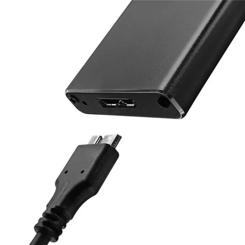 M.2 SATA SSD-kotelo QOLTEC 51854 USB 3.0 työkaluton