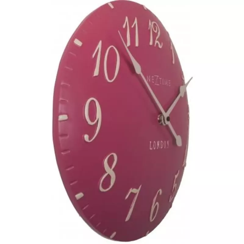 NeXtime kello 3084rz London Arabic, Ø34,5 cm, seinäkello, pinkki/valkoinen