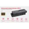 Telakointiasema UNITEK D1079A USB4 johdollinen musta 100W Power Delivery