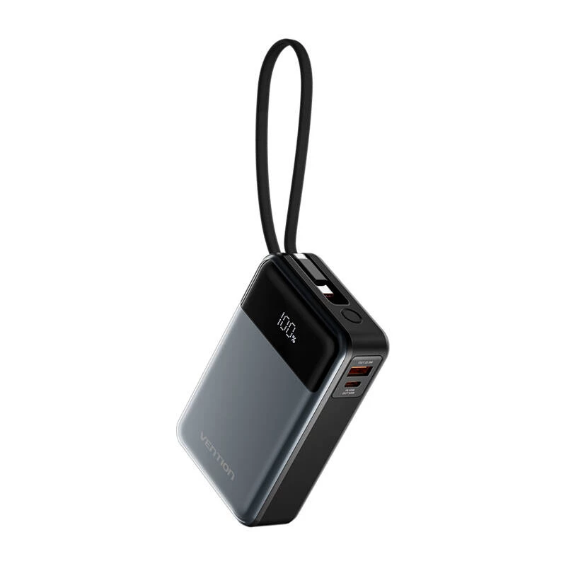 Kannettava varavirtalähde Vention FHYB0 20000mAh 65W, 2× USB-C, 1× USB-A, musta