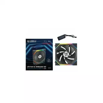 120 mm Lian Li UNI FAN SL-INF Wireless ARGB PWM Reverse Blade, musta