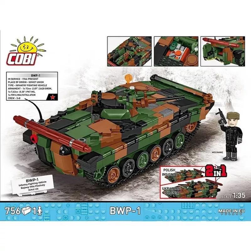 Palikkasarja Cobi Armed Forces BWP-1 2630 — puolalais-ukrainalaisen amfibisen rynnäkköpanssarivaunun mallisarja