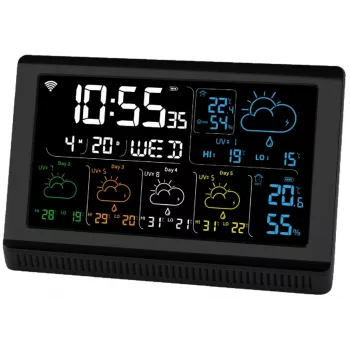 Älykaiutin MANTA MTO200B Windy musta — Bluetooth- ja Wi‑Fi-yhteys, puheavustintuki