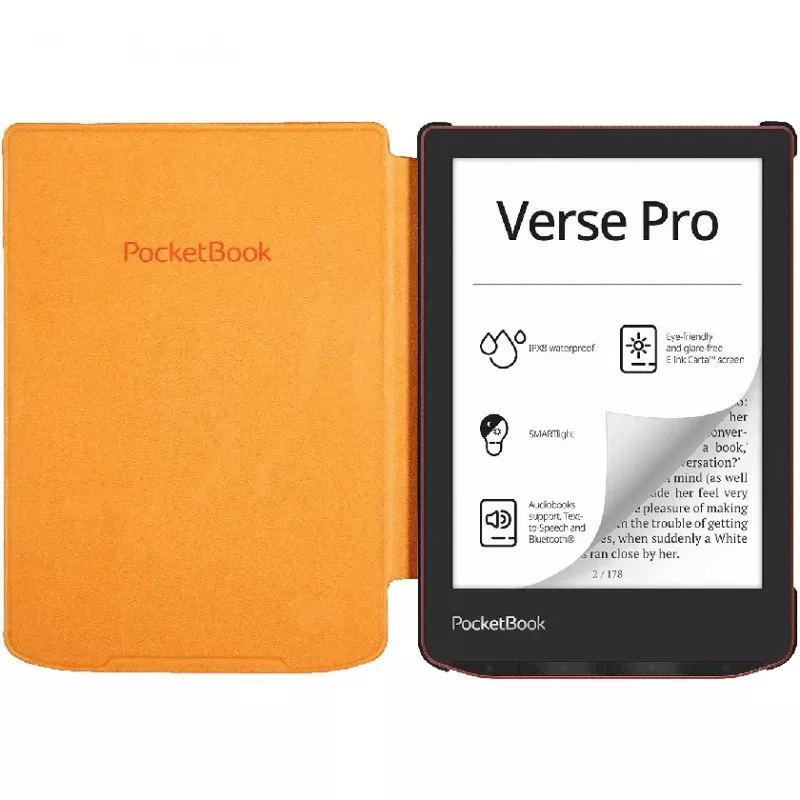 PocketBook H-S-634-O-WW Shell -suojakansi Verse / Verse Pro -lukulaitteille, 6 tuumaa, oranssi