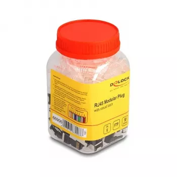 DeLOCK RJ45-modulaariliitin Cat.6 50 kpl sarja kestävällä lukitusvivulla