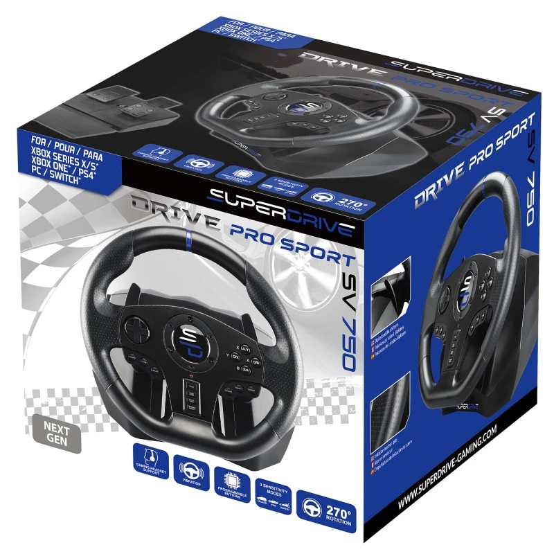 Ratti + polkimet Subsonic SV750 musta 270° kierto USB
