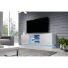 Cama Meble QIU 160 TV-kaappi, MDF, valkoinen kiilto