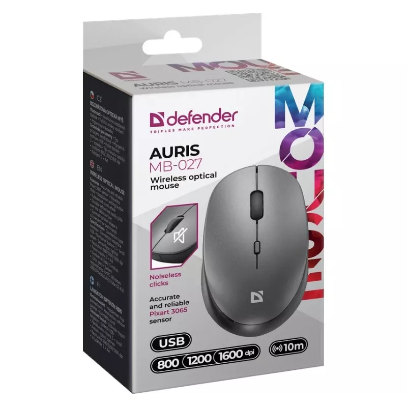 Langaton hiiri DEFENDER AURIS MB-027 liitäntä