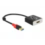 Videokaapeli-adapteri DeLOCK 62736 USB Type-A - HDMI 0,2 m musta