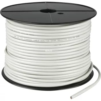Wentronic Goobay CAT 5e verkkokaapeli, F/UTP, harmaa, 100 m - CCA kupariseos, AWG 26/7 (säie), PVC (68706)