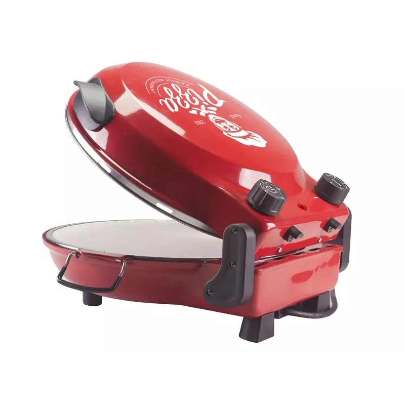 Beper P101CUD300 Party Line pizzauuni, 1200 W, 400°C, 31 cm tulenkestävä kivi, punainen
