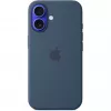 Apple MYY23ZM/A silikonikuori MagSafella iPhone 16:lle, sininen (Denim)