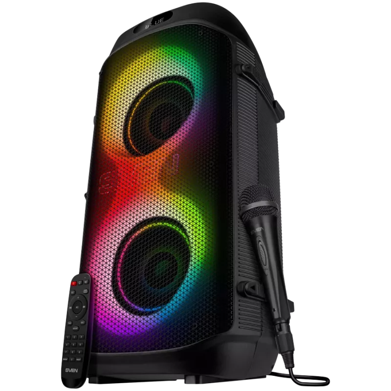 SVEN PS-850, (100W, TWS, Bluetooth, FM, USB, microSD, LED-näyttö, 8000mAh)