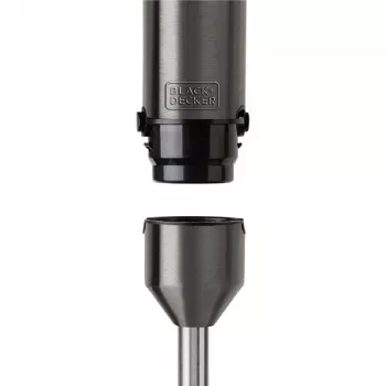 Sauvasekoitin Black & Decker BXHBA1200E — käsisekoitin 1200 W, 4 ruostumatonta terää, turbo, irrotettavat osat, musta