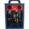 Tuuletin-sähkölämmitin BLAUPUNKT EH7010 – 2000 W, ruostumaton teräs -elementti, IPX4, lattialle sijoitettava, jopa 22 m², musta/sininen/punainen